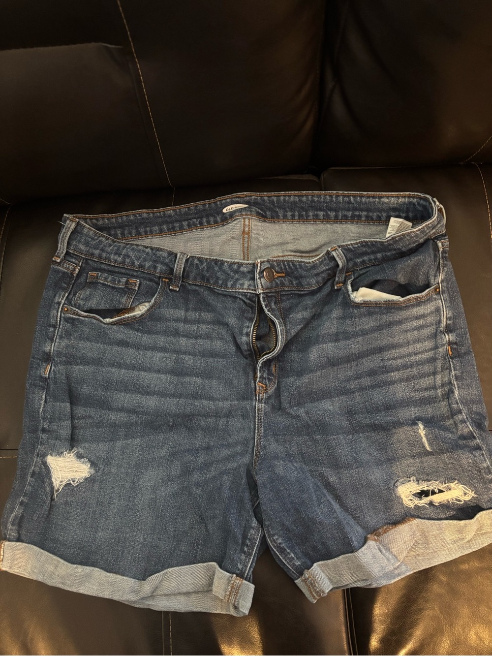 Old Navy Women’s Distressed Denim Shorts - Blue